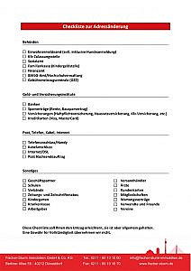 Checkliste Adressanderung